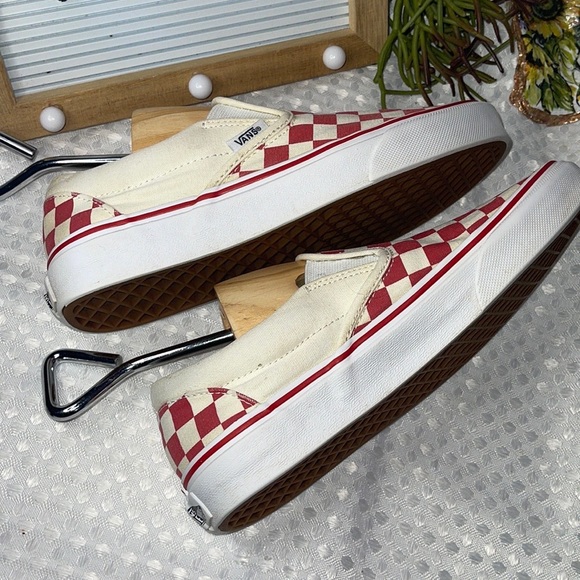 Vans Unisex Classic 721278 Red White Checkered Shoes Sneakers Size M 5.5 W 7. - Picture 3 of 6